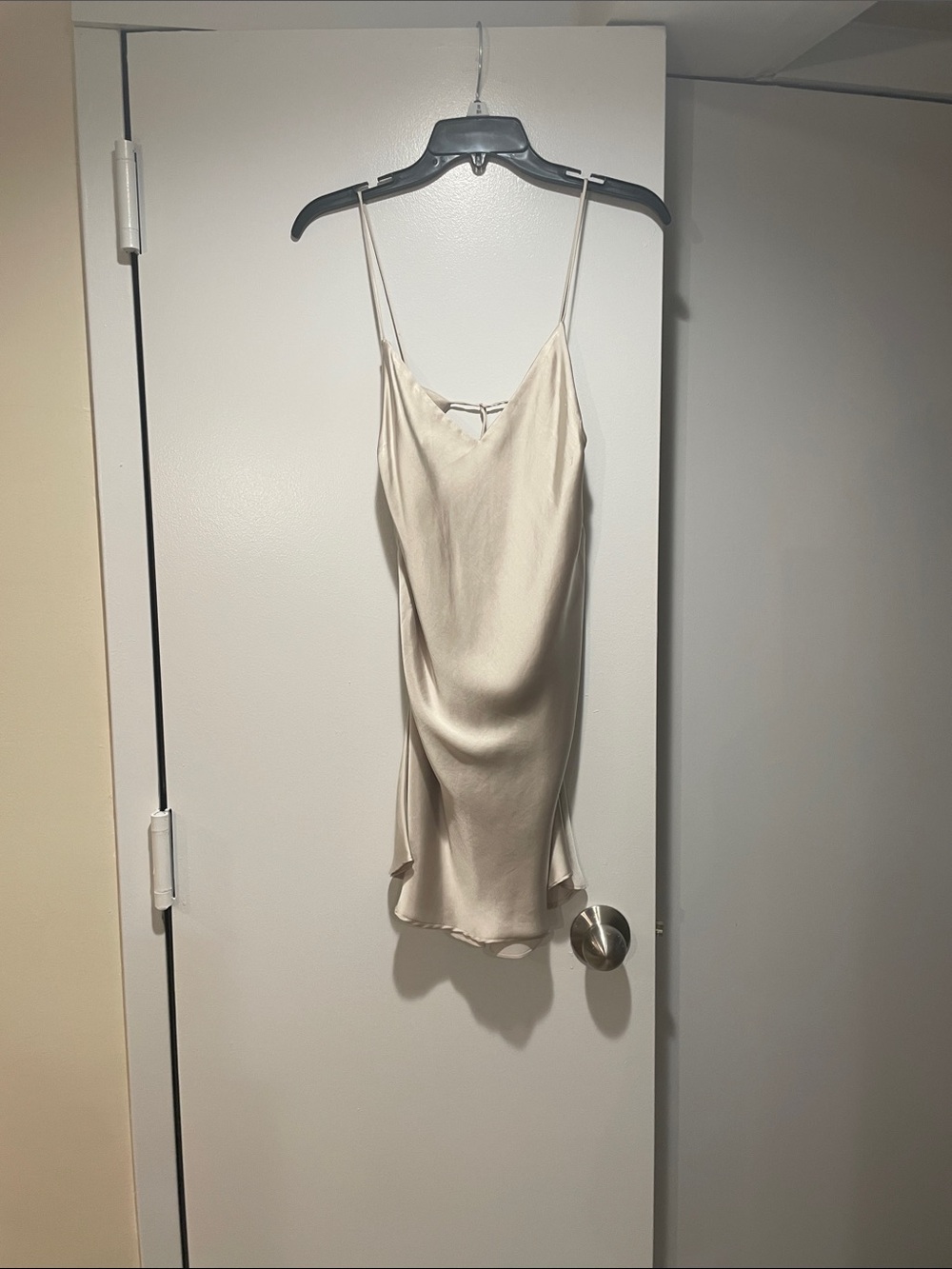 Zara Cream Satin Slip Dress